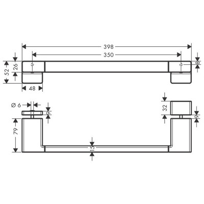 Ручка для душевой двери Hansgrohe AddStoris 41759700 (белый матовый)