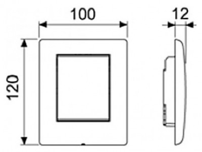 TECE TECEplanus Urinal. Панель смыва для писсуара. Хром глянцевый. 9242311