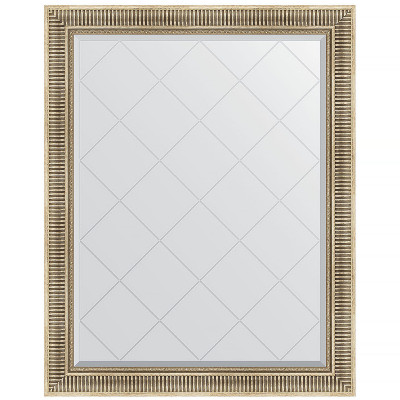 Зеркало настенное Evoform ExclusiveG 122х97 BY 4368 с гравировкой в багетной раме Серебряный акведук 93 мм