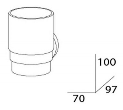 Artwelle Harmonie HAR 012 стакан стеклянный, хром