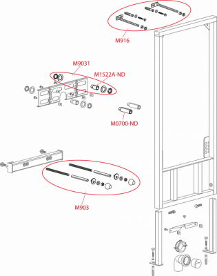 Монтажная рама для биде AlcaPlast A105/850
