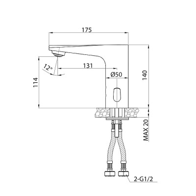 Смеситель для раковины Iddis Pulse PULSBS3i86 хром глянцевый сенсорный