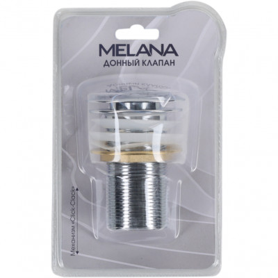 Донный клапан MELANA без перелива хром MLN-330302CH в блистере