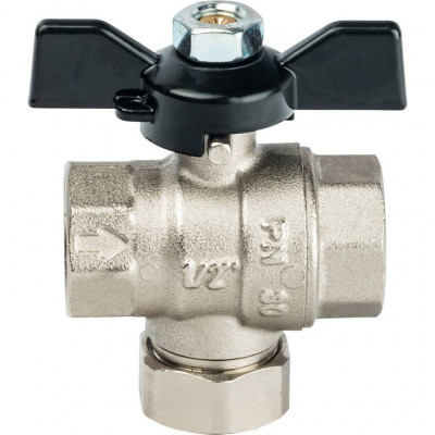 Кран шаровой с фильтром 1/2 (ручка-бабочка) STOUT (SVF 0002 000015)