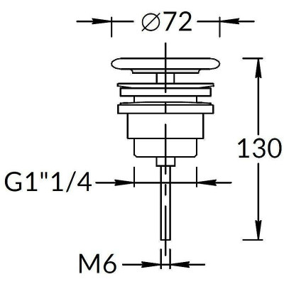 Донный клапан Kerama Marazzi DRR.1/WHT белый глянцевый для раковины
