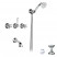 Nicolazzi Classica 1403 CR 18 смеситель для ванны с ручным душем, хром/ручки Dames Anglaises