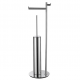 Стойка напольная с держателями для ершика, бумаги и крючок Sanartec 191855CR, хром  (191855CR)