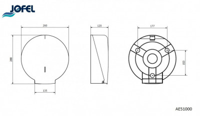 Диспенсер для туалетной бумаги Jofel Azur AE51000