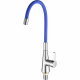 Смеситель для кухни с гибким изливом FASHUN A4153+B01, хром/синий  (A4153+B01)