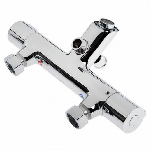 Смеситель для ванны Haiba HB60809 с термостатом с душевым гарнитуром (латунь) хром