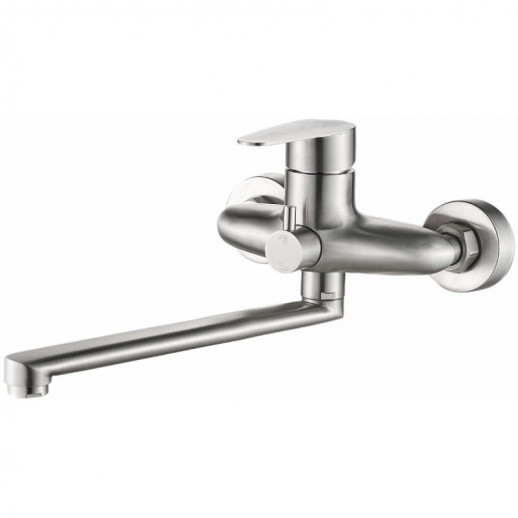 Смеситель для ванны Haiba HB60801-2 универсальный с душевым гарнитуром (нерж сталь)