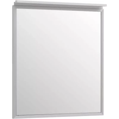 Зеркало подвесное для ванной Allen Brau Priority 70х75 с подсветкой, серебро браш (1.31014.02)