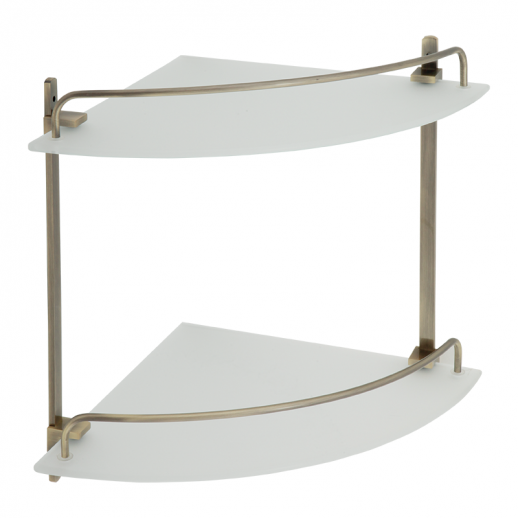 VERAGIO Gifortes Bronzo VR.GFT-9032.BR полка угловая двойная, стекло матовое/бронза