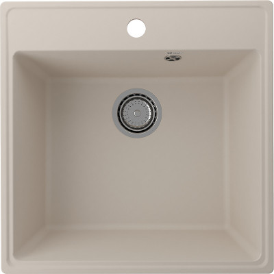 Кухонная мойка Ulgran Quartz Forte 505-01 квадратная 505х505х200 одна чаша жасмин