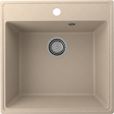 Кухонная мойка Ulgran Quartz Forte 505-01 квадратная 505х505х200 одна чаша жасмин