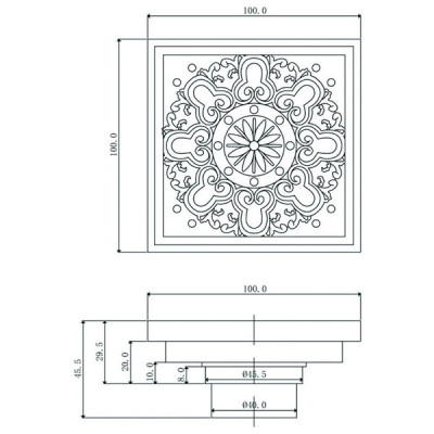 VERAGIO CANYON VR.CAN-2017.BR сливной трап d40, бронза