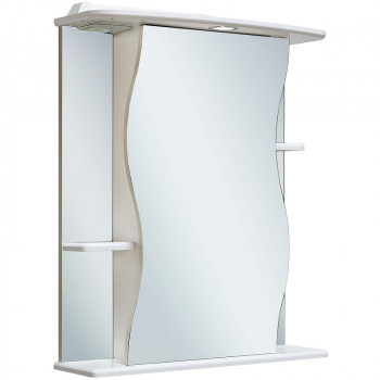 Зеркальный шкаф в ванную Runo Лилия 55 R 00000000028 с подсветкой белый