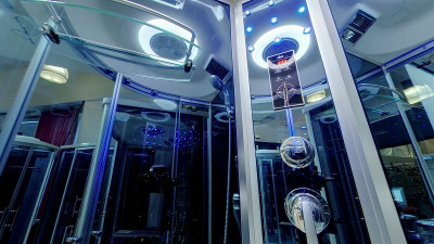 Душевая кабина Timo Standart 100x100 T-1101 с гидромассажем четверть круга