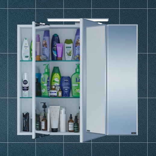 Зеркальный шкаф СаНта "Стандарт-80" свет Трельяж