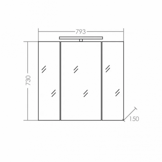 Зеркальный шкаф СаНта "Стандарт-80" свет Трельяж