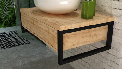 Тумба под раковину 1Marka GRUNGE LOFT 80П 1в.я Дуб Вотан (У85842)
