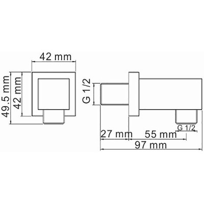 Шланговое подключение WasserKRAFT Exter A108 бронза