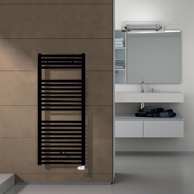 Полотенцесушитель электрический Irsap Ares 580x1118 EIM058KK1IR01NNN черный матовый лесенка