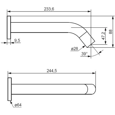 Смеситель для раковины Damixa Scandinavian Pure 360270000 хром сенсорный