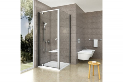 RAVAK Pivot 90G40U00Z1 жесткая душевая стенка PPS-80, сатин/транспарент/стекло