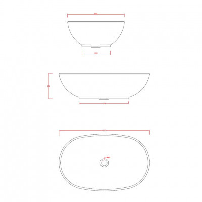 ArtCeram LA CIOTOLA LCL002 раковина, 70 см х 44 см, белая