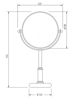 MIGLIORE Complementi ML.COM-50.318.RA зеркало оптическое настольное Jerri, медь