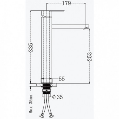 Смеситель Frap для раковины однорычажный стационарный (F10805-2)
