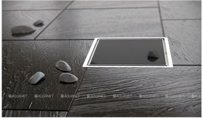 Трап для душа Pestan Confluo Standard Black Glass 2 13000090  Нержавеющая сталь / Пластик / Стекло