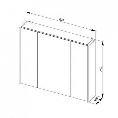 Aquanet Латина 90 00179605 зеркало, белый