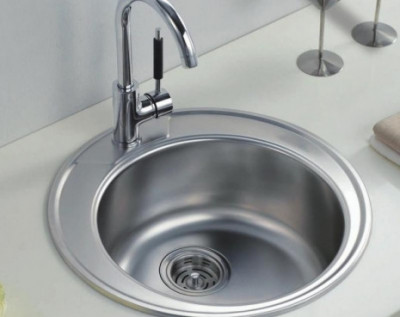 Мойка для кухни Frap врезная круглая 49х49х18 (F490)