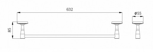 Полотенцедержатель 60 см. RUSH Balearic (BA39531)