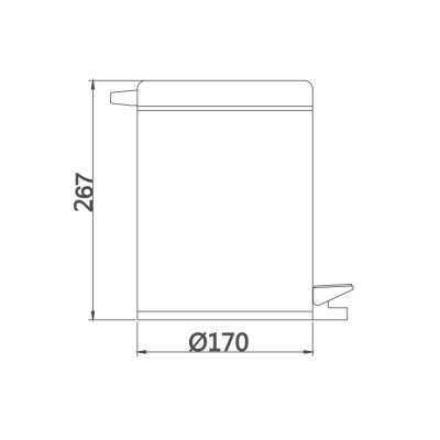 Ведро для мусора D-Lin D201201, 3 литров