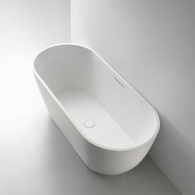 Ванна из искусственного камня Abber Frankfurt 170x75 AM9941 белая без г-ажа овальная 180 л