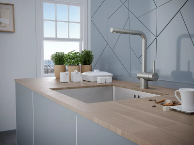Смеситель для кухни Paulmark Spring Sp212067-BS брашированная сталь