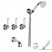Nicolazzi Classica 1403 CR 78 смеситель для ванны с ручным душем, хром/ручки P.Mont Blanc
