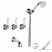 Nicolazzi Classica 1403 CR 78 смеситель для ванны с ручным душем, хром/ручки P.Mont Blanc