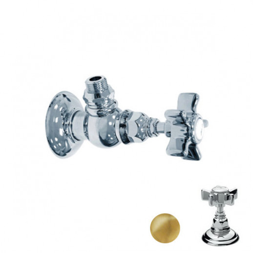 Nicolazzi Classica 1447 GB 18 запорный вентиль для стиральной машины, золотая латунь/ручка Dames Anglaises