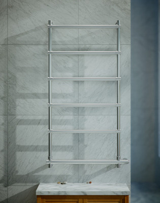 Электрический полотенцесушитель Margaroli Sole 570x1012мм лесенка латунь хром (5424706CRNB)