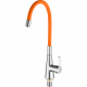 Смеситель для кухни с гибким изливом FASHUN A4153+B02, хром/оранжевый (A4153+B02)