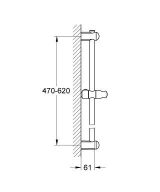 Душевая штанга GROHE Euphoria Neutral 600 мм, хром (27499000)