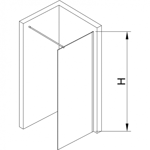 Душевая перегородка RGW Walk In WA-002B 110 35100211-14 прозрачная профиль черный