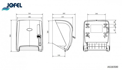 Jofel AZUR AG16500 диспенсер для рулонных полотенец, белый