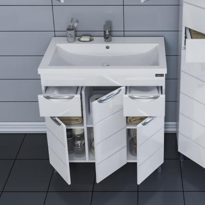 Тумба для умывальника напольная СаНта "Родос 80"  (под умывальник Фостер 80)