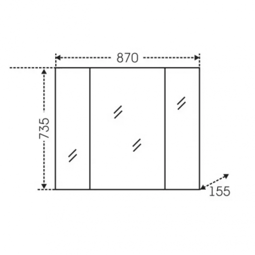 Зеркальный шкаф СаНта "Стандарт-90"