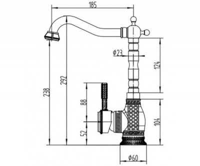 Zorg Antic A 313K-BR смеситель для кухни, бронза